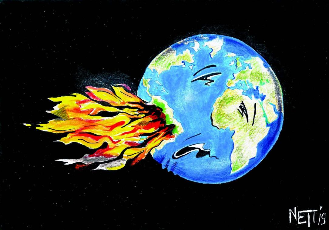 <p>Die Erde brennt</p>
