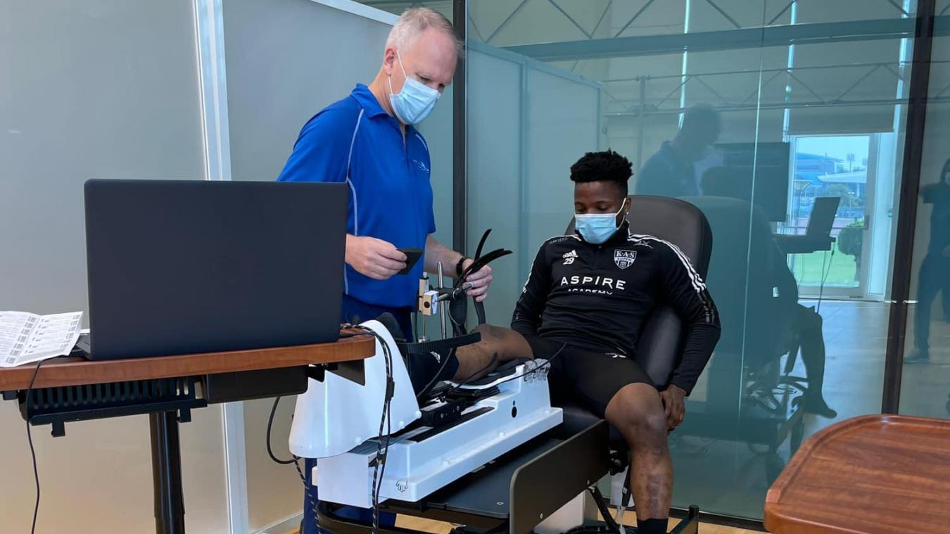 <p>Isaac Nuhu verletzte sich beim Heimsieg der AS Eupen gegen Beerschot.</p>