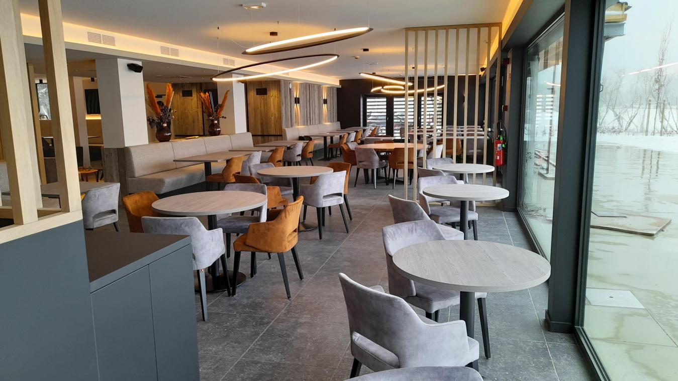 <p>Blick in das neue Interieur des Hotel-Restaurants Mont-Rigi. Einschließlich der großen Terrasse stehen insgesamt 250 Sitzplätze zur Verfügung.</p>