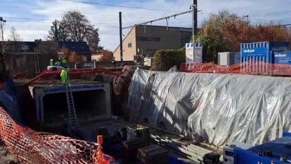 <p>[Video] 400 Tonnen schwerer Tunnel ist in Eupen an seinem Platz</p>

