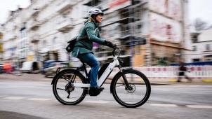 <p>Mit dem E-Bike zur Arbeit.</p>