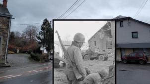 <p>Thomas Sacré hat Fotos aus dem Krieg in die heutige Landschaft von Stoumont eingebettet - einfach verblüffend!</p>