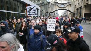 <p>Der Tross endete im Europäischen Viertel.</p>