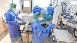 <p>Intensivstation der CHC-Klinik MontLégia in Lüttich.</p>