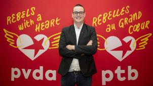 <p>Raoul Hedebouw, Vorsitzender der Oppositionspartei PTB</p>