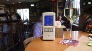 <p>CO2-Messgerät in einer Gaststätte.</p>