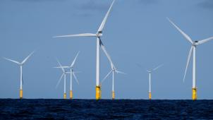 <p>Offshore-Windräder vor der belgischen Küste</p>