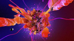 <p>Ein 3D-Modell einer aggressiv wachsenden Krebszelle</p>