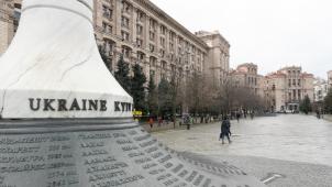 <p>Denkmal am Maidan-Platz in Kiew: Belgier sollen die Ukraine verlassen.</p>