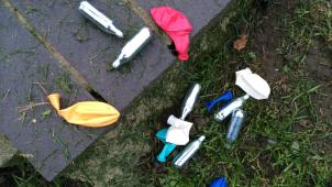 <p>Sahnekapseln und Luftballons: Spuren einer Lachgas-Party.</p>