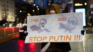 <p>Demo vor der Europäischen Vertretung Russlands in Brüssel.</p>