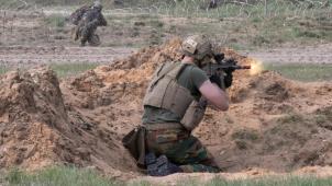 <p>Belgische Soldaten während eines NATO-Manövers in Litauen.</p>