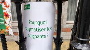 <p>Gewerkschaftsprotest am Parlament</p>