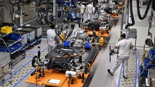 <p>Audi Brussels produziert mittlerweile ausschließlich Elektroautos, wie hier den Audi e-tron.</p>