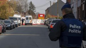 <p>Ein Blick auf den Tatort in Strépy-Bracquegnies am Sonntagvormittag</p>