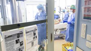 <p>Intensivstation des Citadelle-Krankenhauses in Lüttich</p>