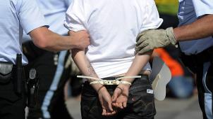 <p>Festnahme bei einer Demo.</p>