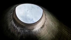 <p>Blick aus dem Innern eines AKW-Kühlturms.</p>