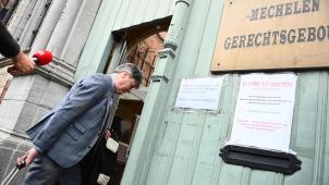 <p>Rechtsanwalt Michael Verhaeghe, der Van Rillaer vertritt, bei seiner Ankunft im Justizpalast in Mechelen am vergangenen Freitag.</p>