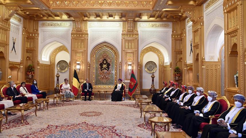 <p>Ein Hauch von tausendundeiner Nacht: Königlicher Besuch im Al Alam Palast.</p>