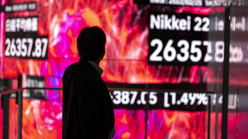 <p>Tiefrot: Die Börsen befinden sich im Panik-Modus</p>