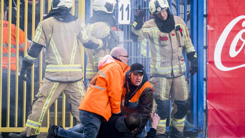 <p>Union Saint-Gilloise gegen Beerschot endete in Ausschreitungen.</p>