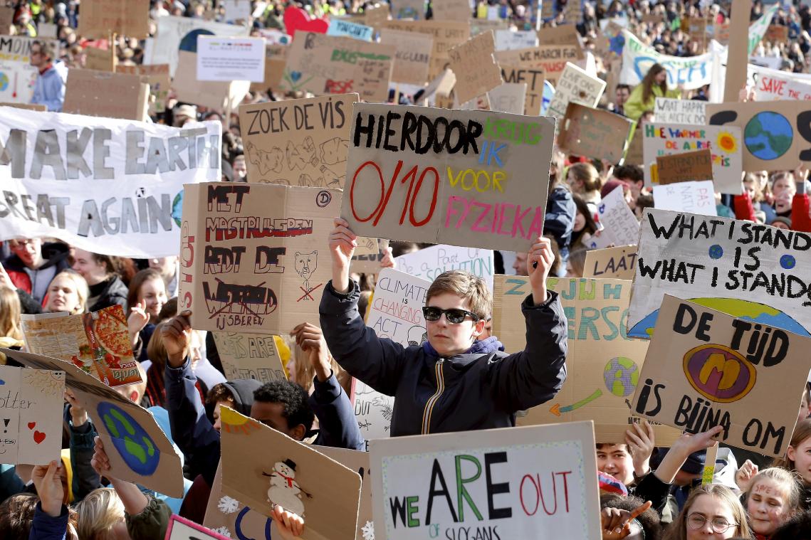 <p>An dem Klimamarsch in Löwen nahmen vergangene Woche rund 10.000 Menschen teil.</p>