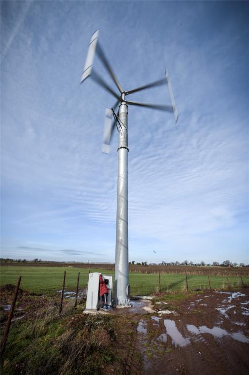 <p>Sogenannte vertikale Windräder haben nach Angaben von Fairwind für Kleinbetriebe eine Reihe von Vorteilen gegenüber horizontalen.</p>