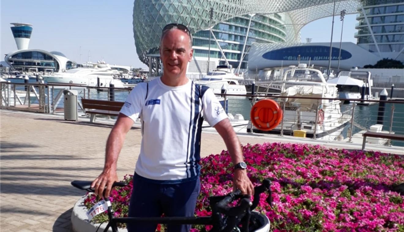 <p>Michael Langen im Hafen von Abu Dhabi.</p>