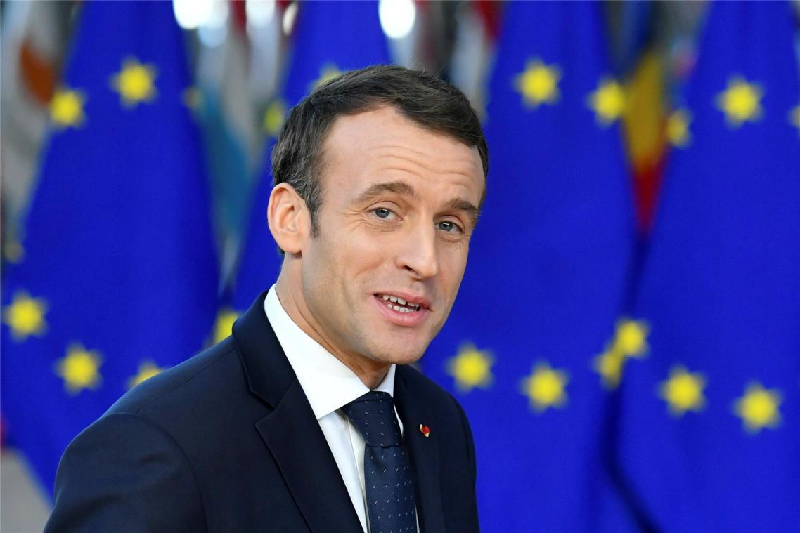 <p>Emmanuel Macron: EU-Visionär oder Wahlkampfpopulist?</p>