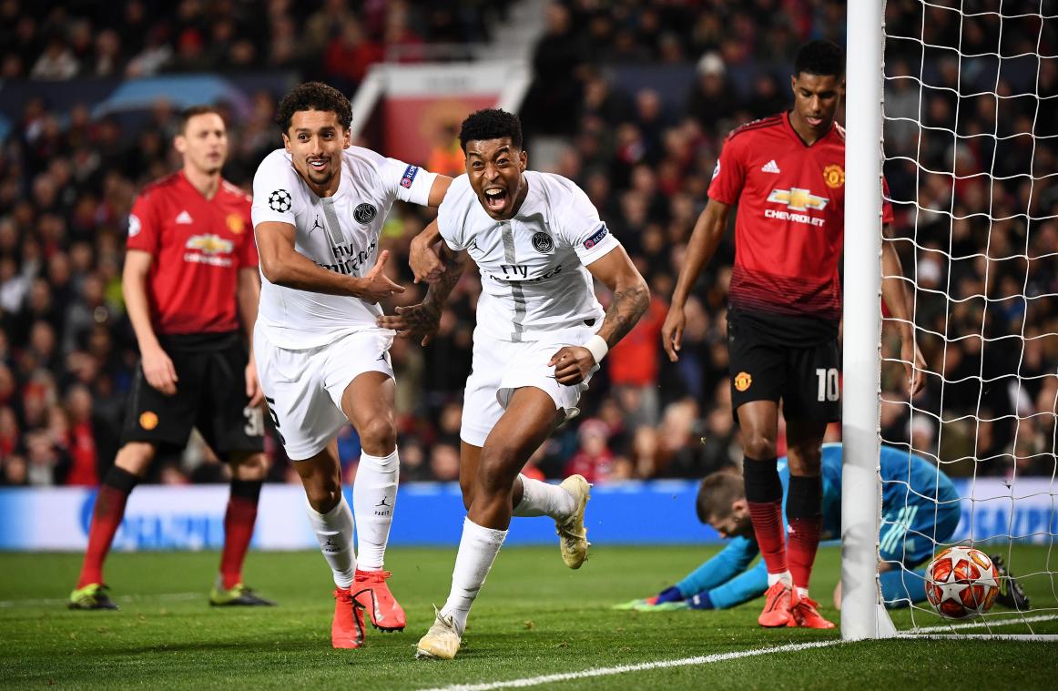 <p>In einer packenden zweiten Halbzeit erzielte Presnel Kimpembe (Bildmitte) im Old Trafford das 1:0 für das Star-Ensemble aus der französischen Hauptstadt.</p>