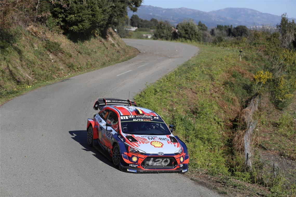 <p>Thierry Neuville (Hyundai) bei der Rallye Korsika.</p>