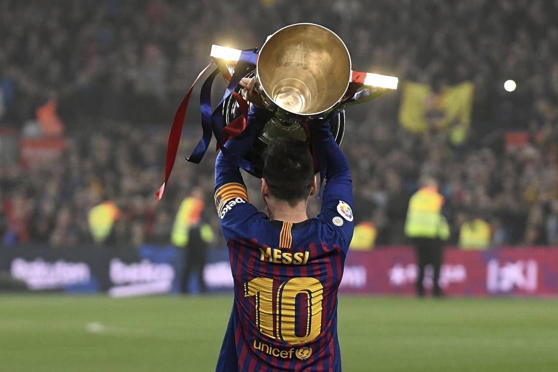 <p>Für Lionel Messi ist es bereits der zehnte Meistertitel - Rekord.</p>