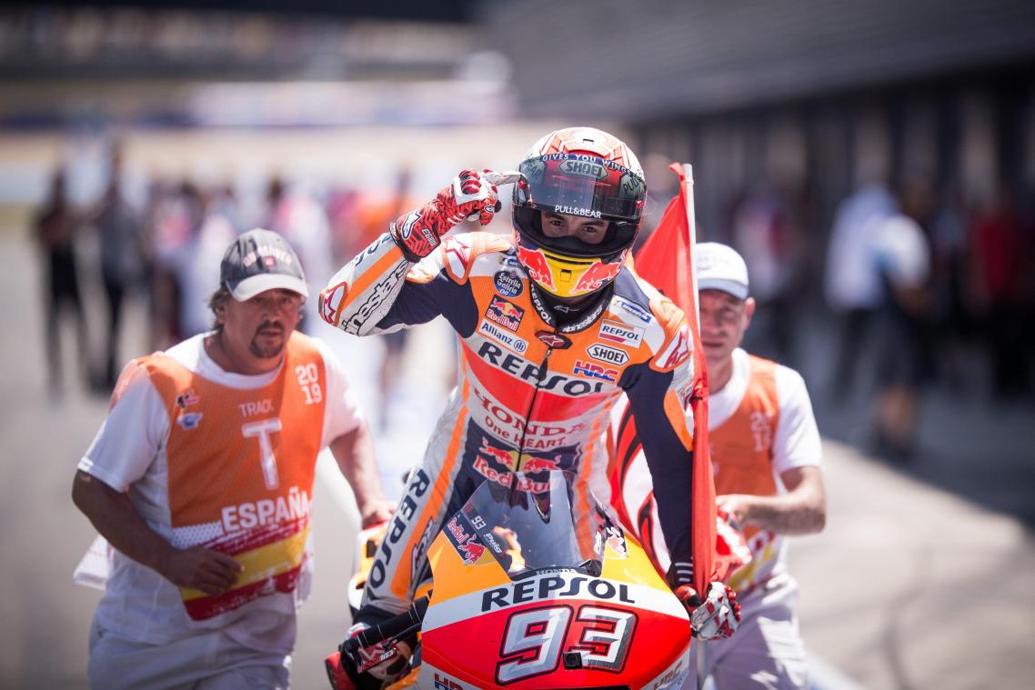 <p>Marc Marquez gewinnt</p>
