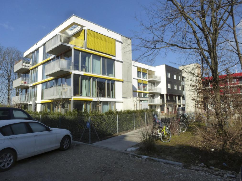 <p>Ein Beispiel aus München: Sehr ressourceneffiziente Mehrfamilienbauten in Holz – auch wenn es nicht danach aussieht.</p>