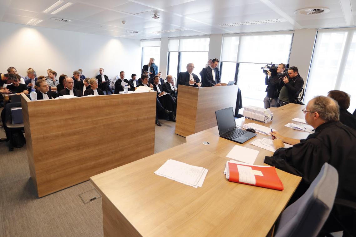 <p>Blick in den Verhandlungssaal des Brüsseler Unternehmensgericht</p>