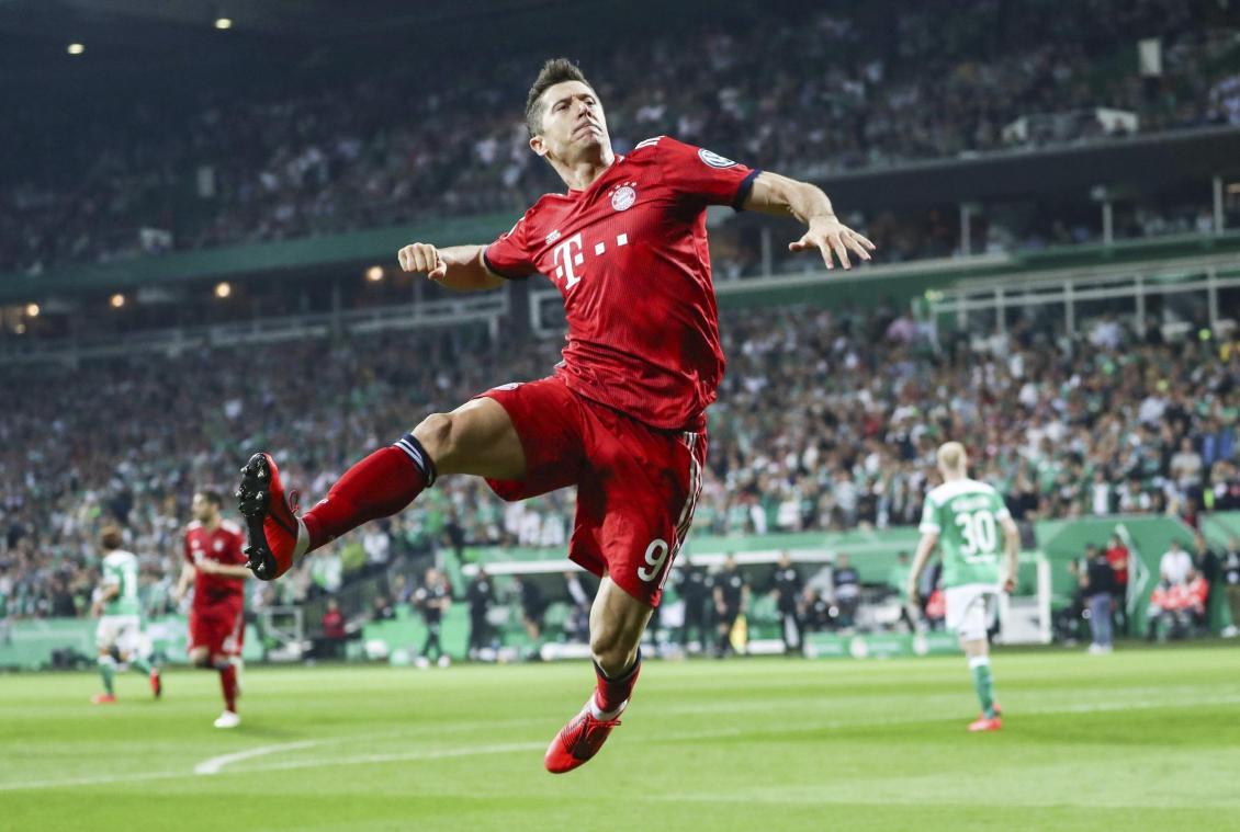 <p>Hat Bayern-Torjäger Robert Lewandowski auch am Samstag Grund zum Jubel?</p>