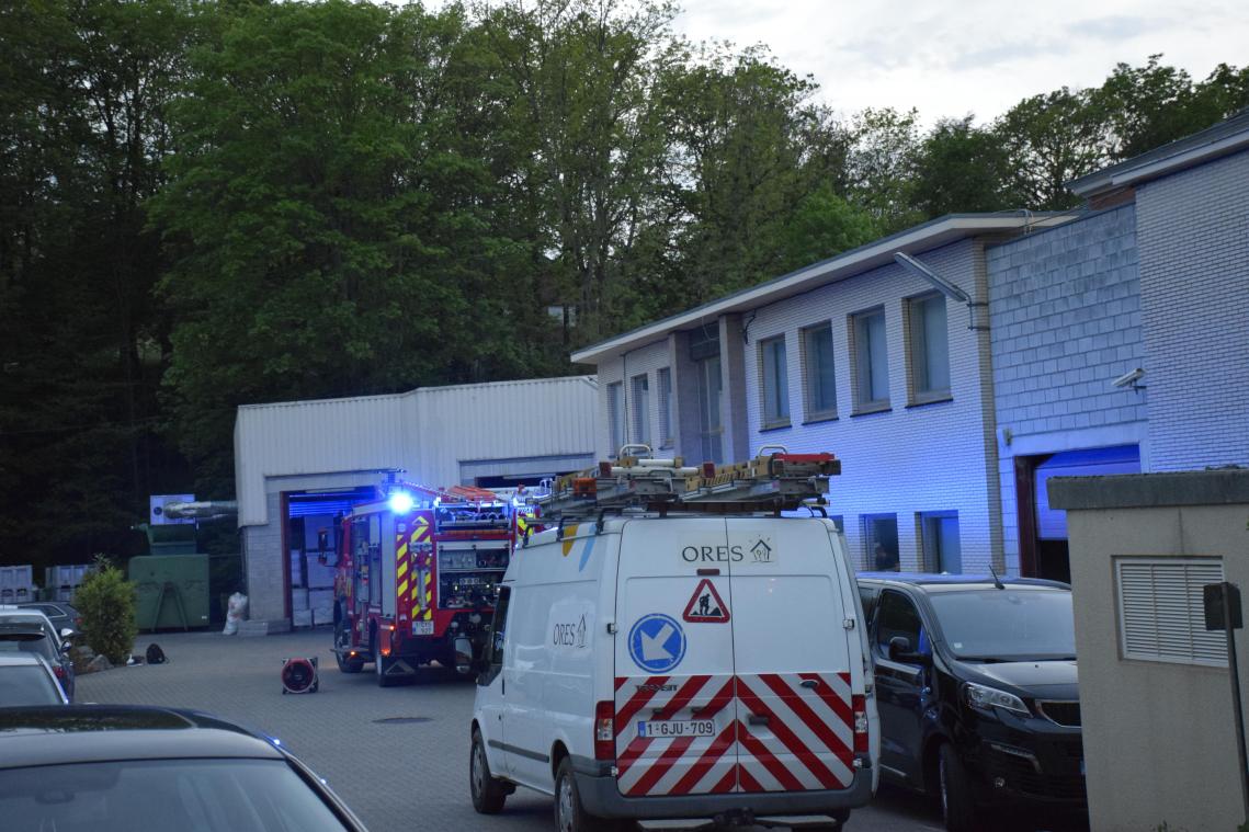 <p>Die Feuerwehr rückte am Donnerstagabend zur Druckerei Kliemo in der Eupener Unterstadt aus.</p>