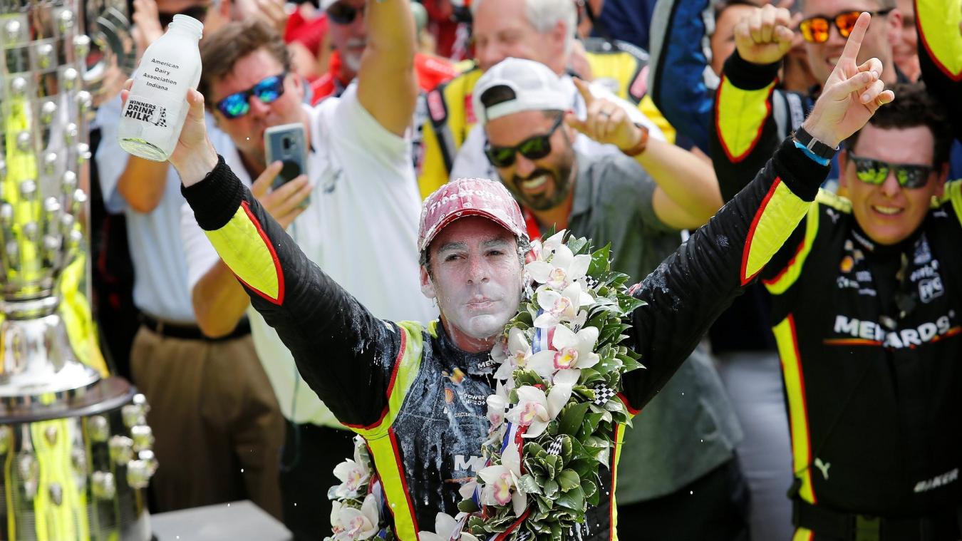 <p>Nicht mit Champagner, sondern mit einer Milchdusche feierte Simon Pagenaud den Sieg bei den 500 Meilen von Indianapolis.</p>