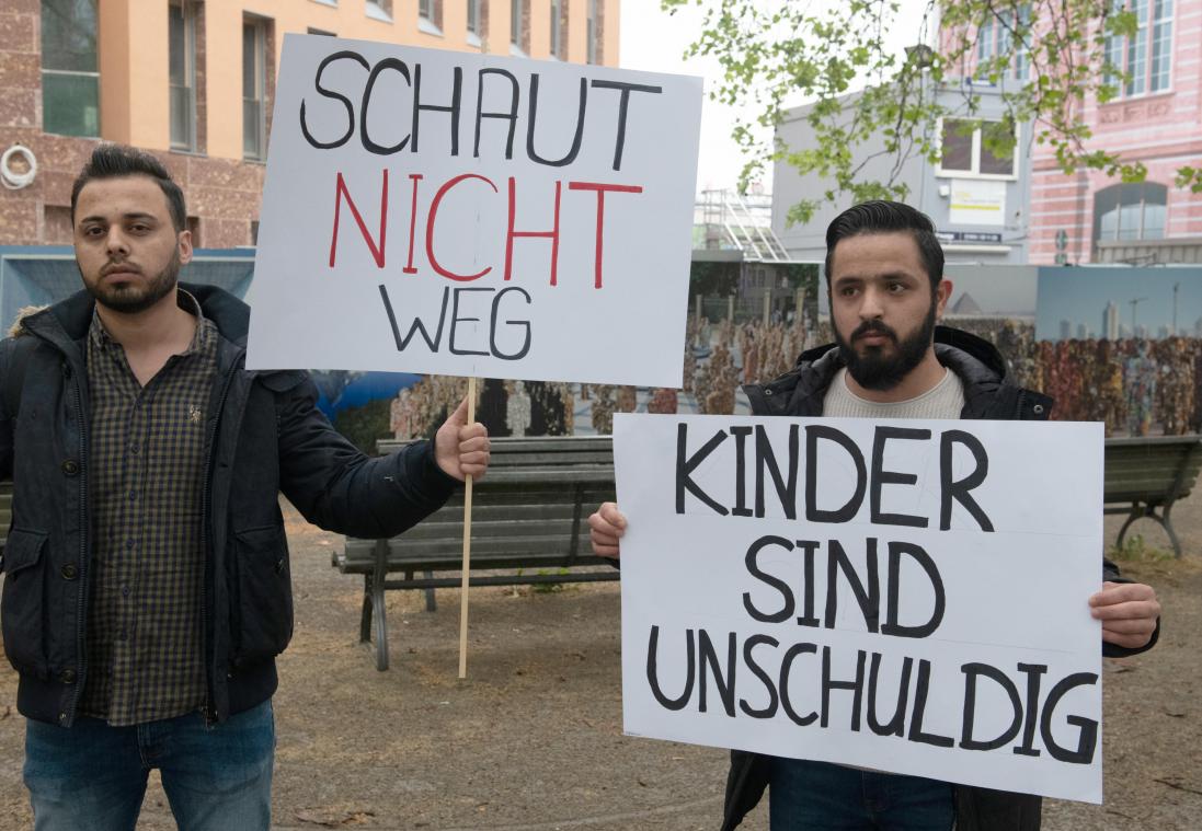<p>Demonstration in Berlin für die Rückführung der Kinder von IS-Kämpfern aus Syrien.</p>