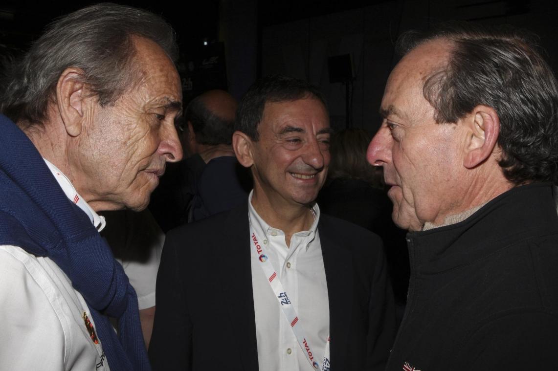 <p>Großes Wiedersehen anlässlich der 24h Le Mans 2019:Jacky Ickx (l.) und Jackie Oliver (r.)</p>