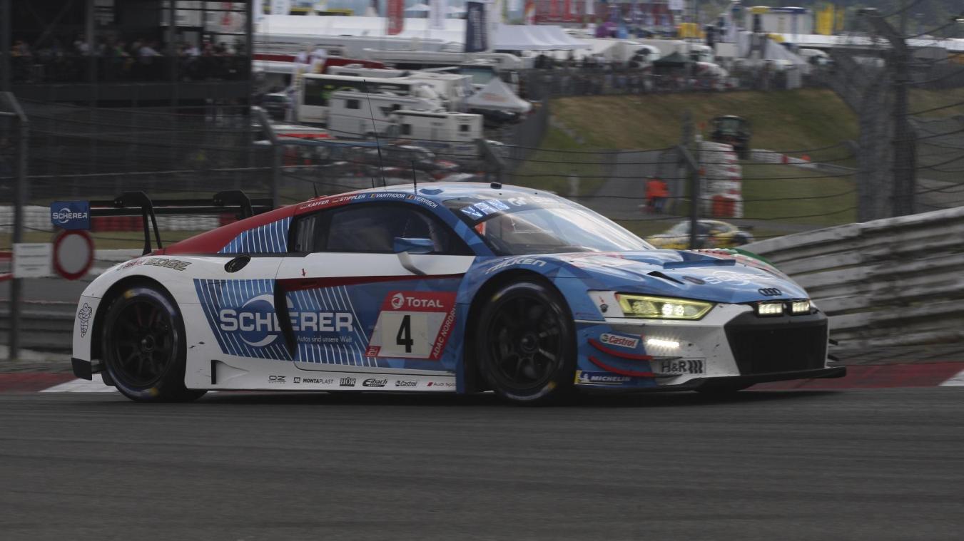 <p>Der siegreiche Audi R8 LMS am Nürburgring.</p>