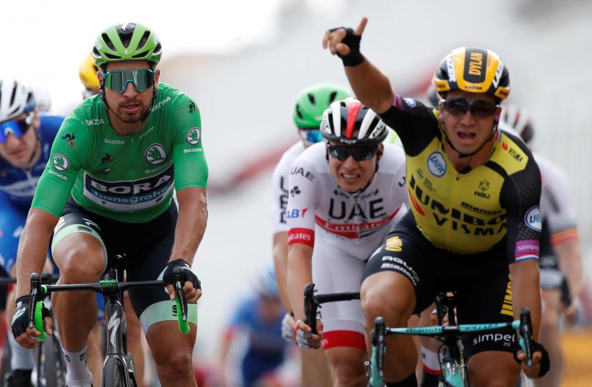 <p>Dylan Groenewegen hatte in Chalon-sur Saône die Nase vorne.</p>