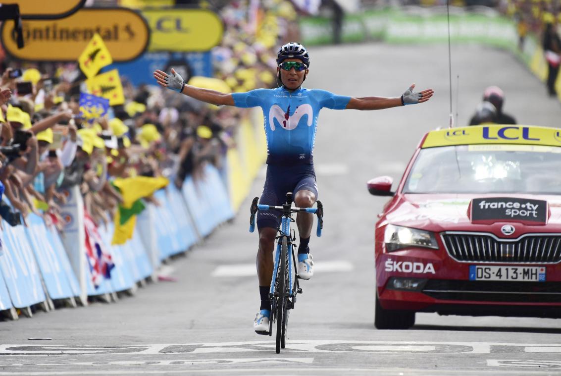 <p>Nairo Quintana feierte einen beeindruckenden Sieg bei der ersten Alpen-Etappe.</p>