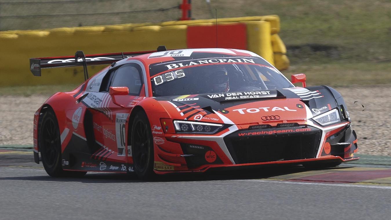 <p>Regionalfahrer Charles Weerts steuert in Spa-Francorchamps einen Audi R8 LMS GT3.</p>