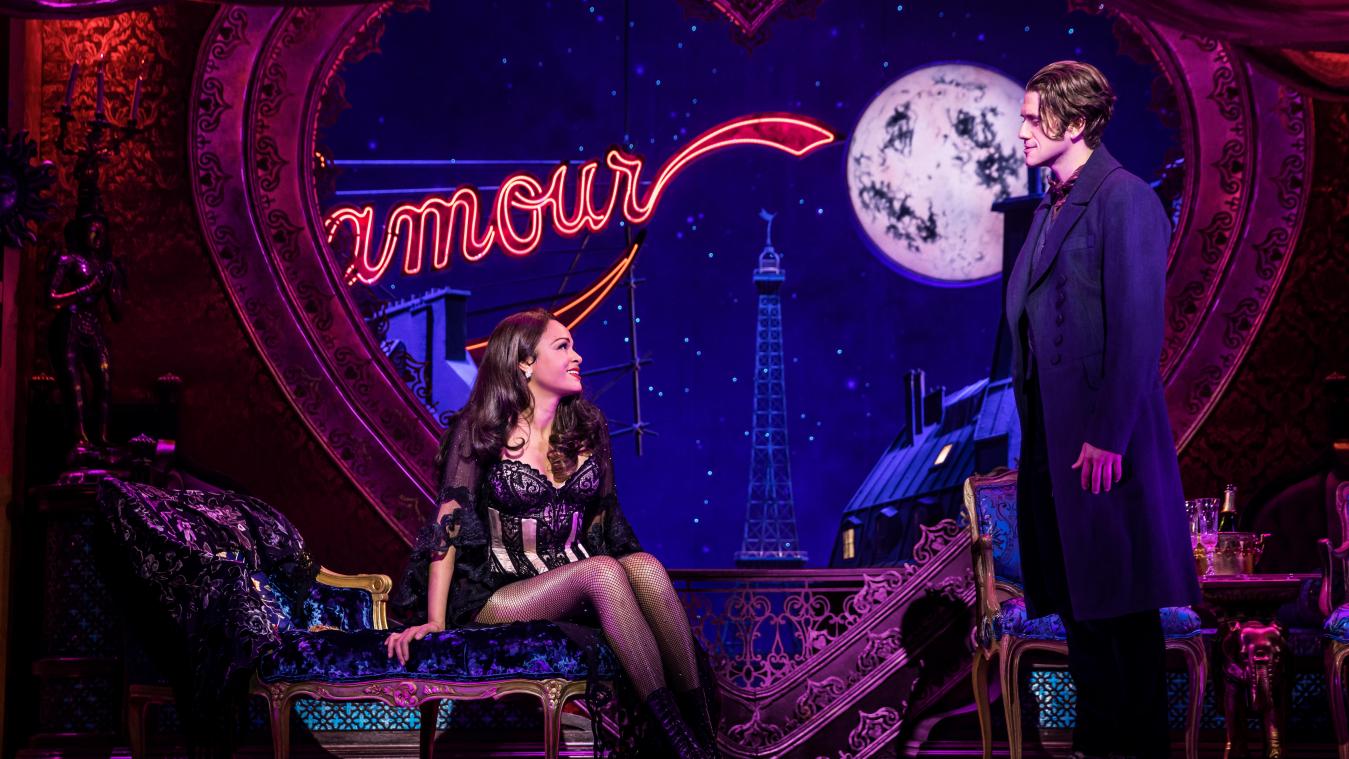 <p>Karen Olivo als Satine und Aaron Tveit als Christian in einer Szene des Revue-Spektakels «Moulin Rouge» am Broadway. Das Stück bietet eine Bühnenshow auf Weltniveau, zeigt aber gleichzeitig die größten Probleme dieser riesigen Theater-Entertainmentmaschine.</p>
