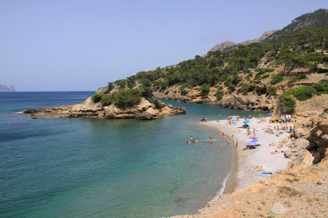 <p>Überschaubarer Trubel: Der Strand S'Illot auf Mallorca ist selbst im Sommer nicht sonderlich überlaufen.</p>