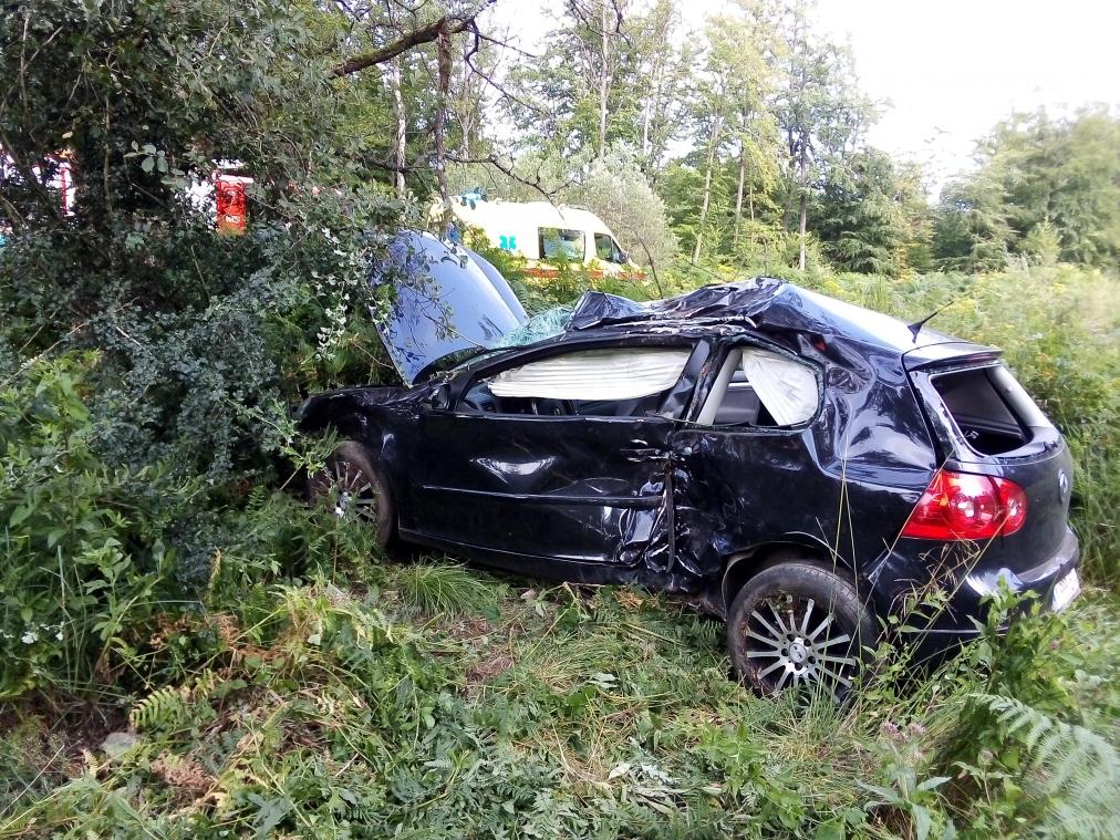 <p>Der Wagen des jungen Mannes wurde bei dem Unfall Freitagabend vollkommen zerstört.</p>