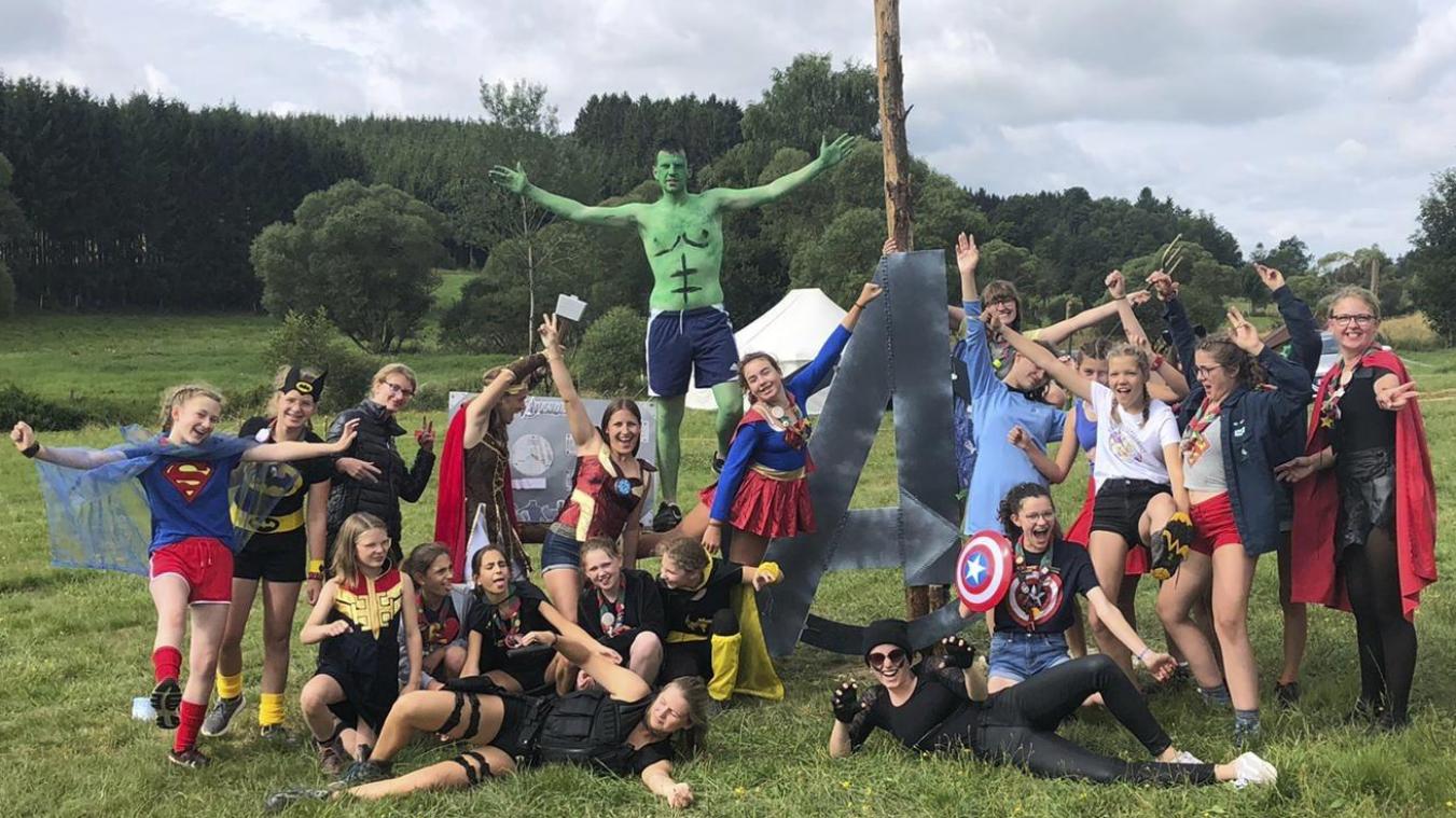 <p>Beim Zeltlager in Galhausen bereiteten sich die 19 jungen Superheldinnen der Pfadis St. Georg Raeren auf den Endkampf gegen Bösewicht Thanos vor.</p>