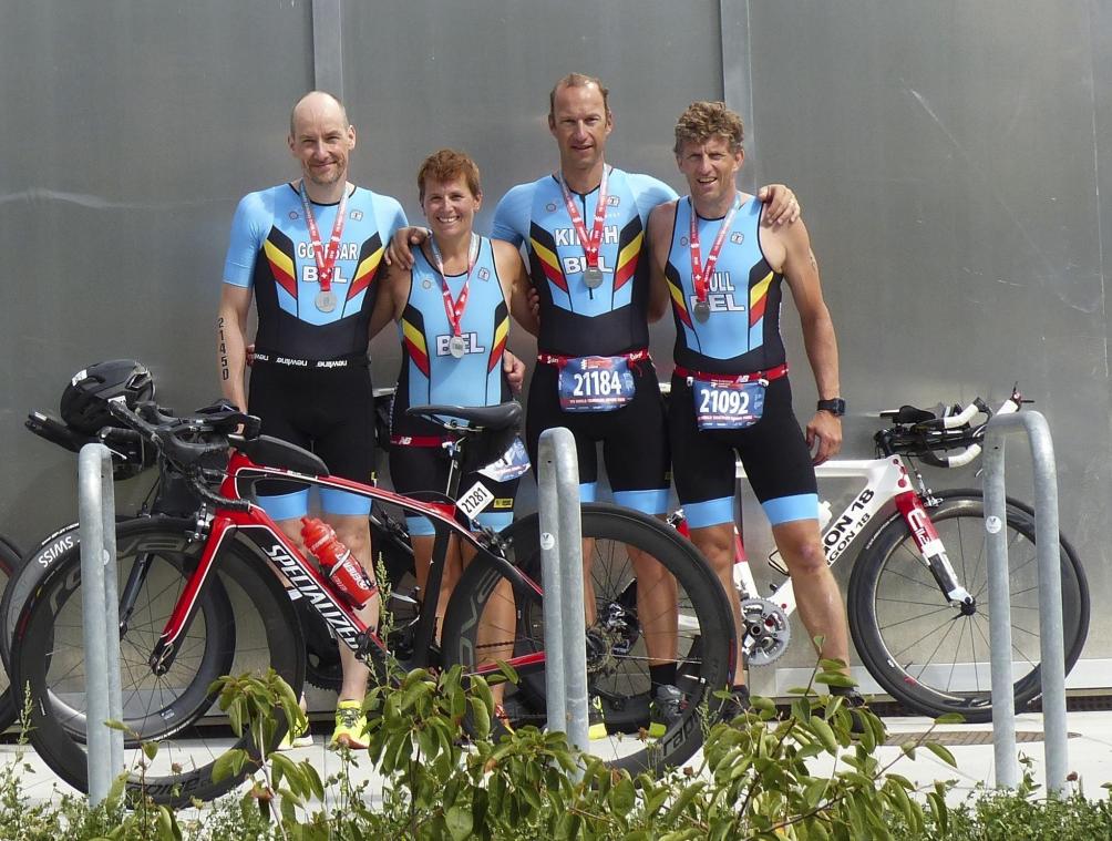 <p>Patrick Godesar, Aline Brüll, Michael Kirch und Freddy Brüll (von links) nahmen an der WM in Lausanne teil.</p>